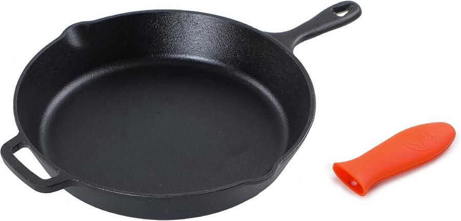 Gietijzeren Koekenpan 30 cm met Antiaanbaklaag Geschikt voor Pannenkoeken Steak & Oven