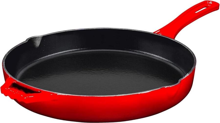 Gietijzeren Koekenpan 30 cm Non-Stick & Ovenbestendig voor Binnen en Buiten