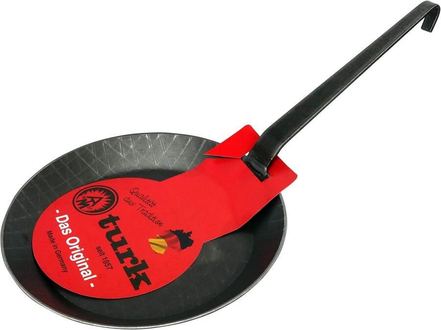 Gietijzeren Koekenpan 32cm met Gesmeed Hengsel Zwart