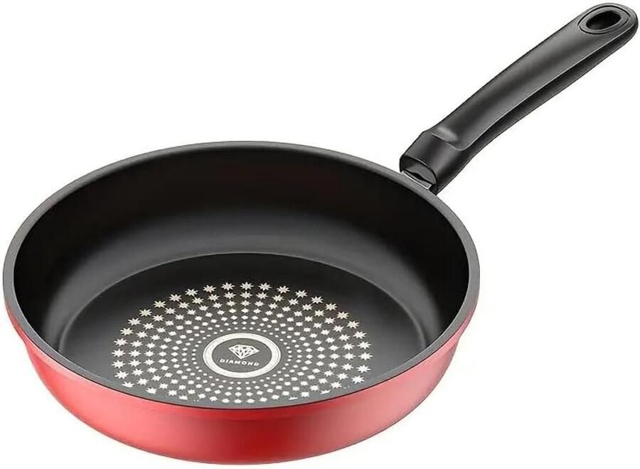 Gietijzeren koekenpan Antiaanbakpan Gelijkmatig koken Vaatwasmachinebestendig 26 cm Zwart