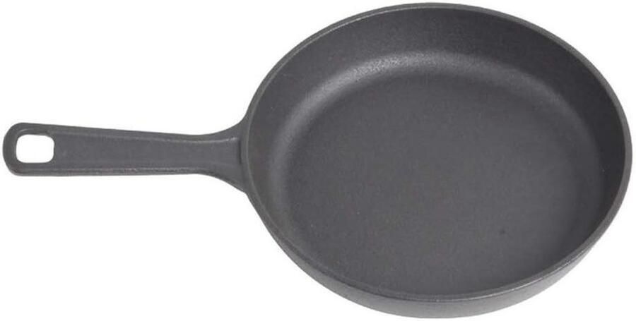Gietijzeren Koekenpan Braadpan Maaltijden Bereiden Gelijkmatige Warmteverdeling 186 cm Zwart