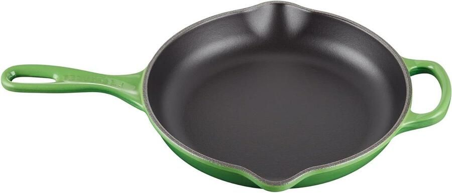 Gietijzeren Koekenpan Braadpan Ronde Pan Koken en Braden Gelijkmatige Warmteverdeling 23 cm Bamboe