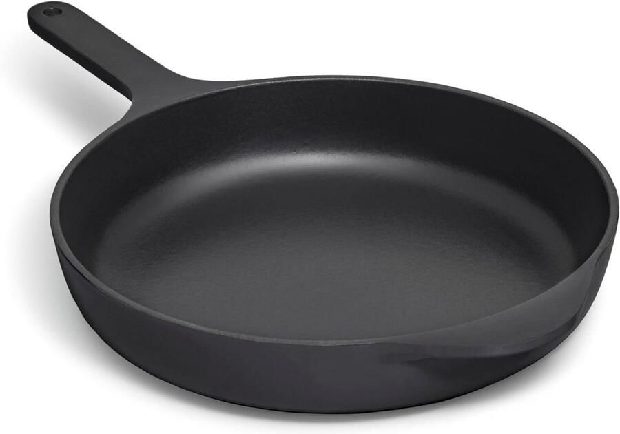 Gietijzeren Koekenpan Emaille pan Veelzijdig Koken Duurzame Emailcoating 265 cm Houtskool