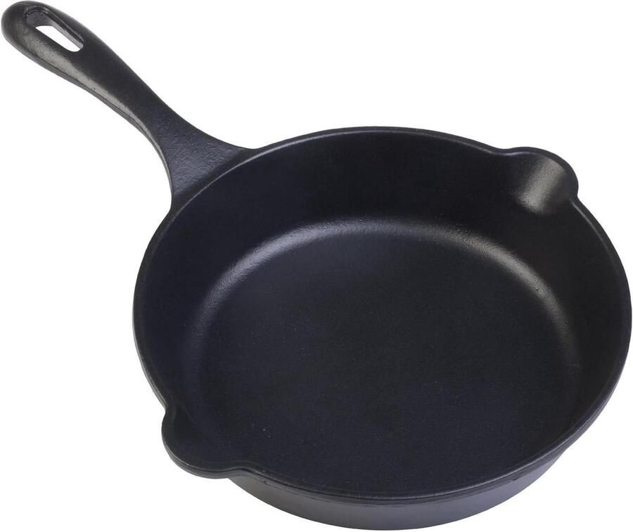 Gietijzeren Koekenpan Enamelled Skillet Lekker Koken PTFE PFOA Vrij 20 cm Zwart