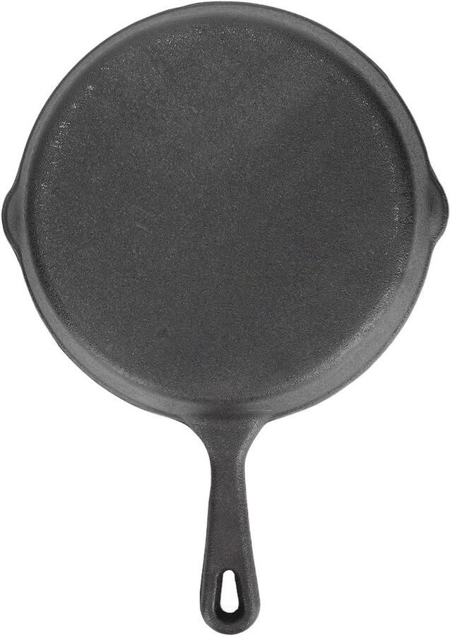 Gietijzeren Koekenpan Gietijzer Koken en Bakken Gelijkmatige Warmteverdeling 20 cm Zwart