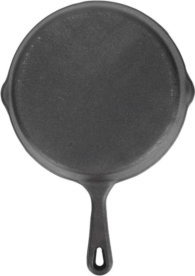 Gietijzeren Koekenpan Gietijzer Gelijkmatig Koken Vooraf Gekruid 20 cm Zwart