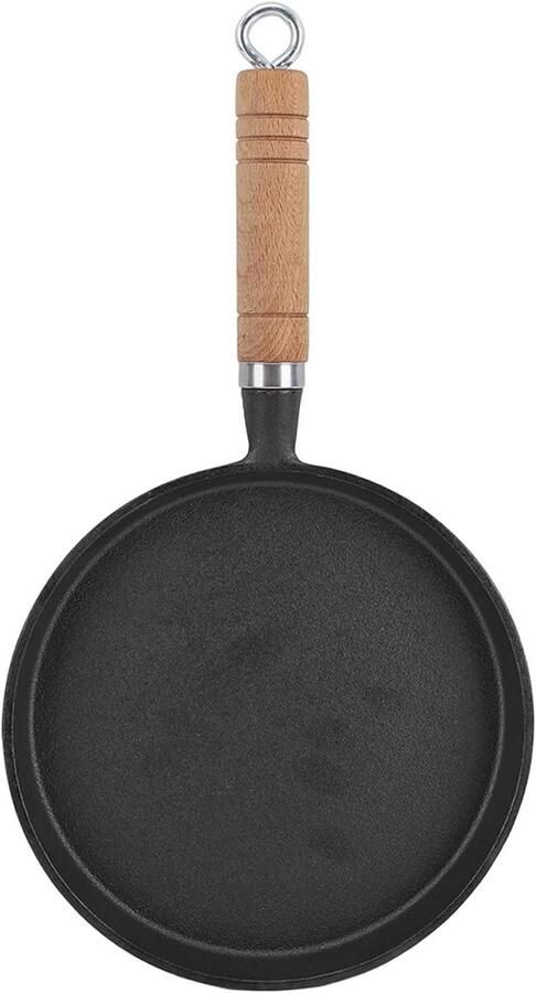 Gietijzeren Koekenpan Gietijzer Koken en Bakken Snel en Gelijkmatig 20 cm Zwart