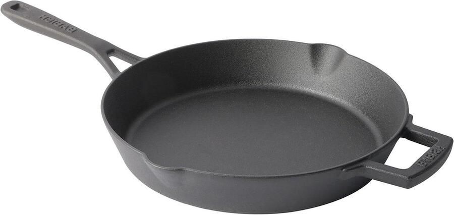 Gietijzeren Koekenpan Gietijzer Koken en Bakken Voorgekruid 25 cm Zwart