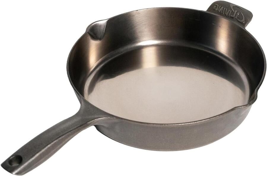 Gietijzeren Koekenpan Gietijzer Veelzijdig Koken Spiegel Gepolijst 305 cm Zilver