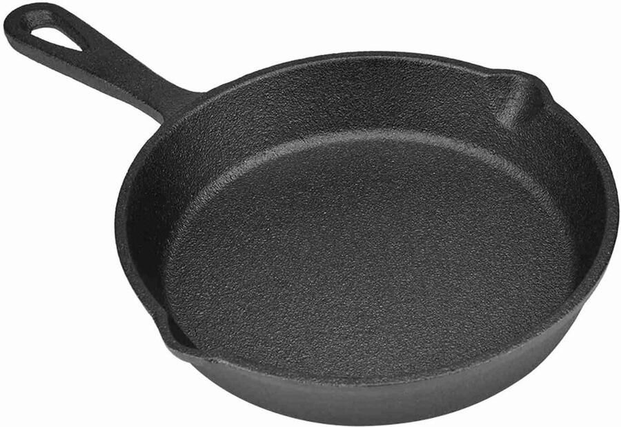 Gietijzeren Koekenpan Gietijzer Veelzijdig Koken Zelfs Verwarming 16 cm Zwart