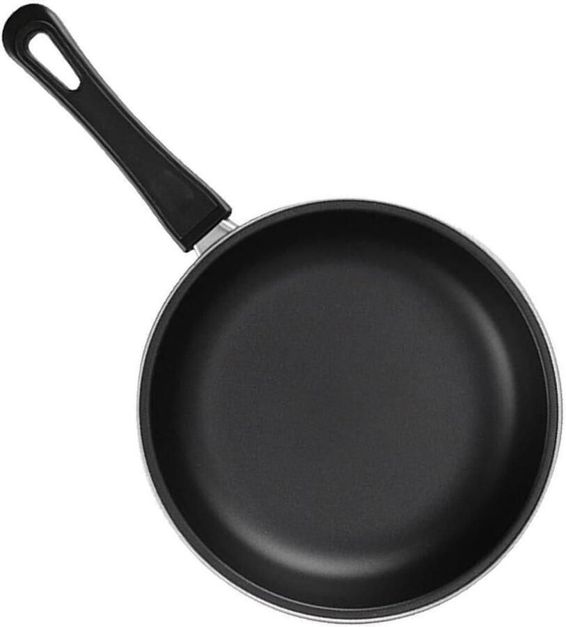 Gietijzeren Koekenpan Grillpan Omeletpan Buiten Koken Antiaanbaklaag 20 cm Zwart