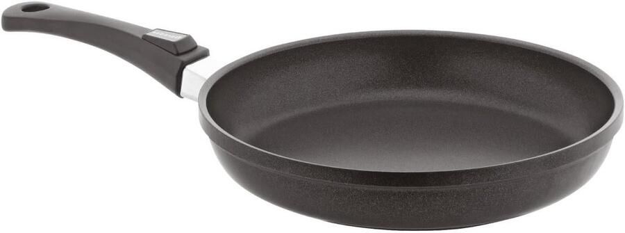 Gietijzeren Koekenpan Inductie Vetarm Braden Afneembare Steel 28 cm Zwart