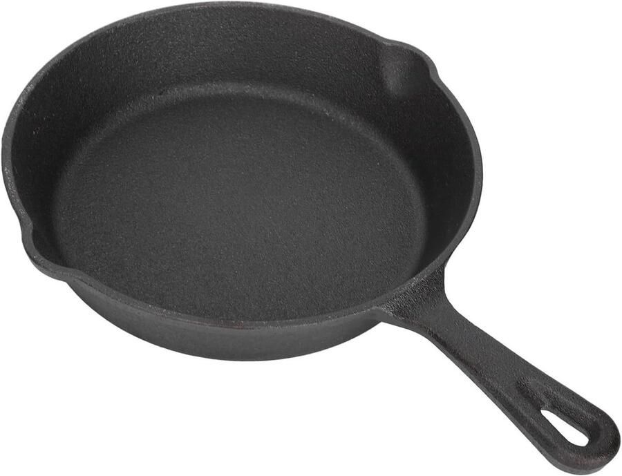 Gietijzeren Koekenpan Kleine Pan Gelijkmatig Koken Ovenbestendig 16 cm Zwart