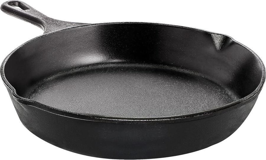 Gietijzeren Koekenpan Koken en Bakken Fabriek Voorbehandeld 20 cm Zwart