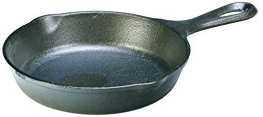 Gietijzeren Koekenpan Koken Vooraf Ingebrand 6.5 Inch Zwart