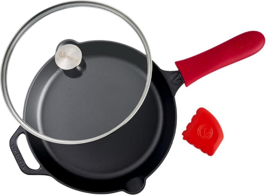 Gietijzeren Koekenpan Koken Voorgekruid 30 cm Zwart