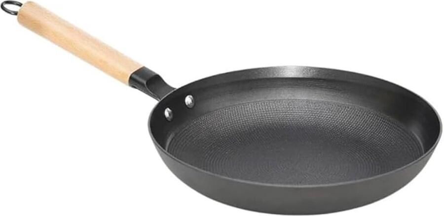 Gietijzeren Koekenpan met anti-aanbak Gezond Koken Honingraatcoating 28 cm Zwart