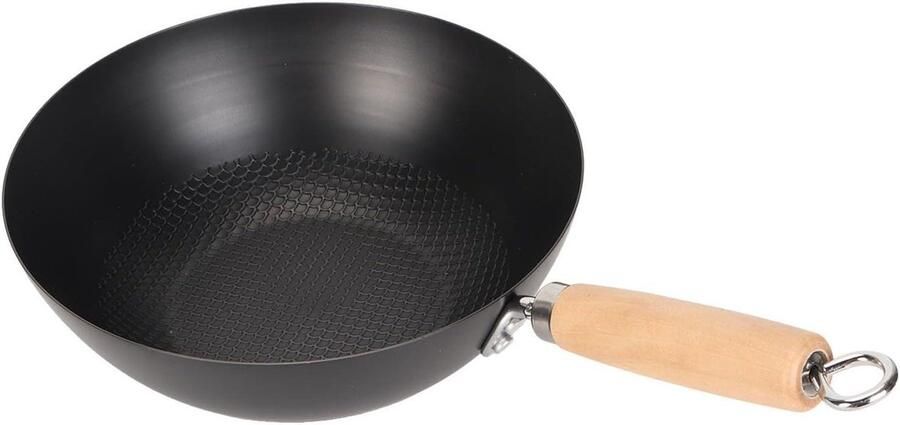 Gietijzeren Koekenpan met Anti-aanbaklaag Thuis Koken Gelijkmatige Warmteverdeling 20 cm Zwart