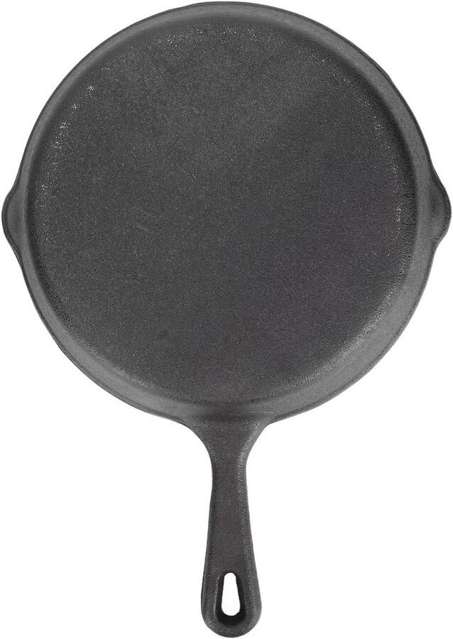 Gietijzeren Koekenpan Mini Bakpan Koken en Bakken Gelijkmatige Warmteverspreiding 10 cm Zwart