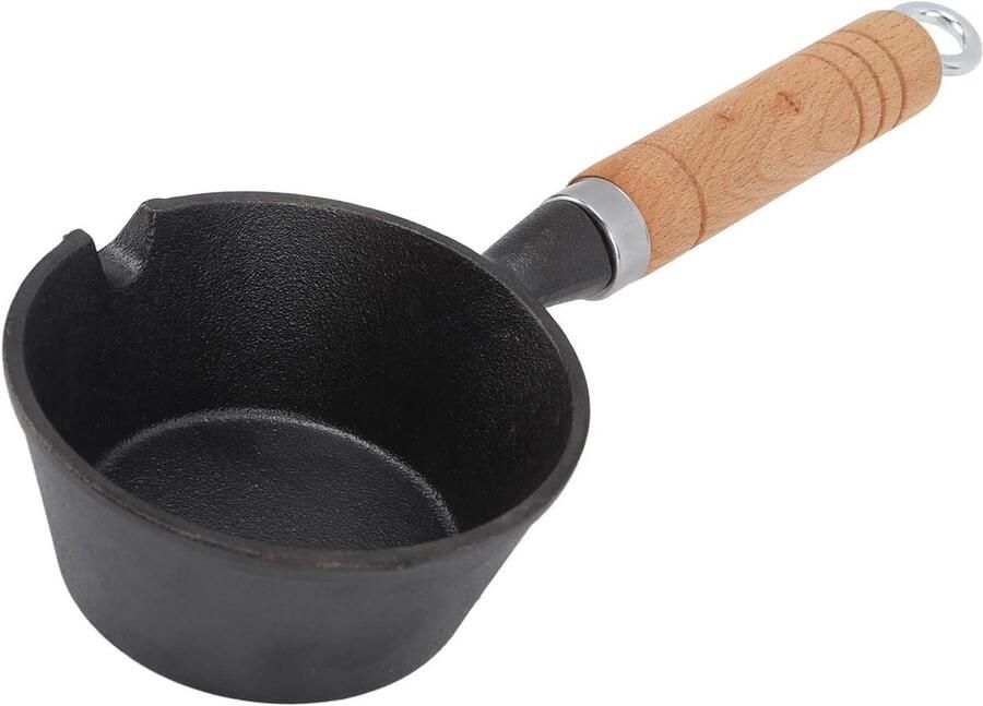 Gietijzeren Koekenpan Mini Koekenpan Ontbijt Koken Gelijkmatige Warmte 11 cm Zwart