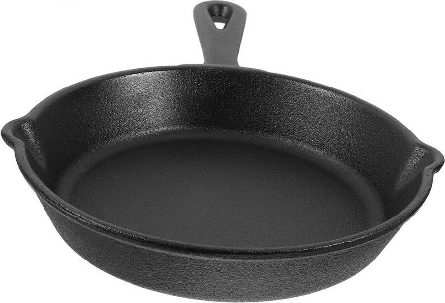 Gietijzeren Koekenpan Mini Pan Ei Ontbijt Bakken Verdikte Bodem 16 cm Diameter Zwart