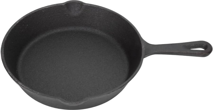 Gietijzeren Koekenpan Mini Pan Gemakkelijk Koken Gelijkmatige Warmteverspreiding 16 cm Zwart