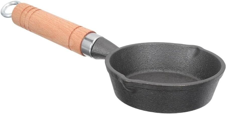 Gietijzeren Koekenpan Mini Pan Omeletpan Ontbijt Bakken Antiaanbaklaag N.v.t. Zwart