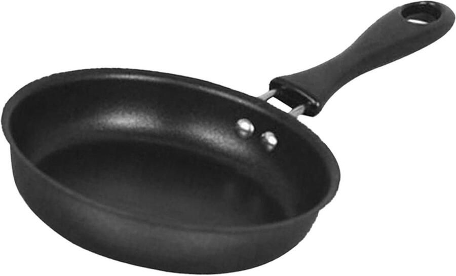 Gietijzeren Koekenpan Mini Pan Ontbijt Bakken Anti-aanbaklaag 12 cm Zwart