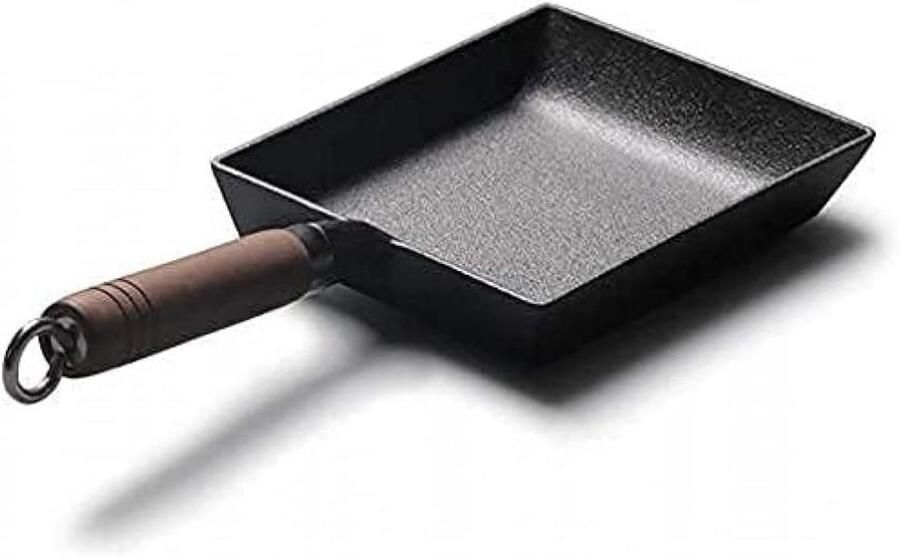 Gietijzeren Koekenpan Omeletpan Steakpan Dagelijks Koken Antiaanbak Gestreepte Pan Niet gespecificeerd Zwart