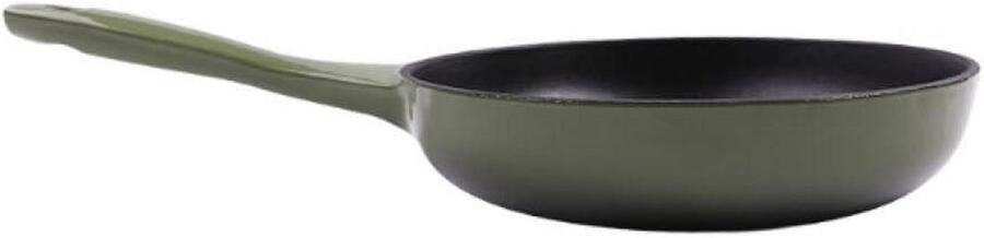 Gietijzeren Koekenpan Ontbijt Pot Lekker Koken Gelijkmatige Warmte 20cm Diameter Groen