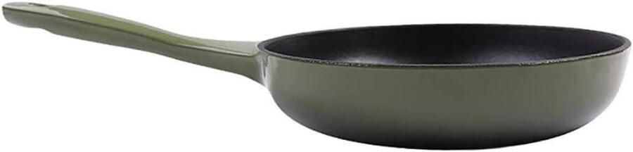 Gietijzeren Koekenpan Ontbijtpan Omeletpan Koken en Bakken Gelijkmatige Warmteverdeling 8 Inch Groen