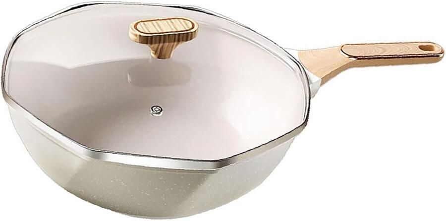 Gietijzeren Koekenpan Pan Eieren Bakken Anti-aanbaklaag 25 cm Wit