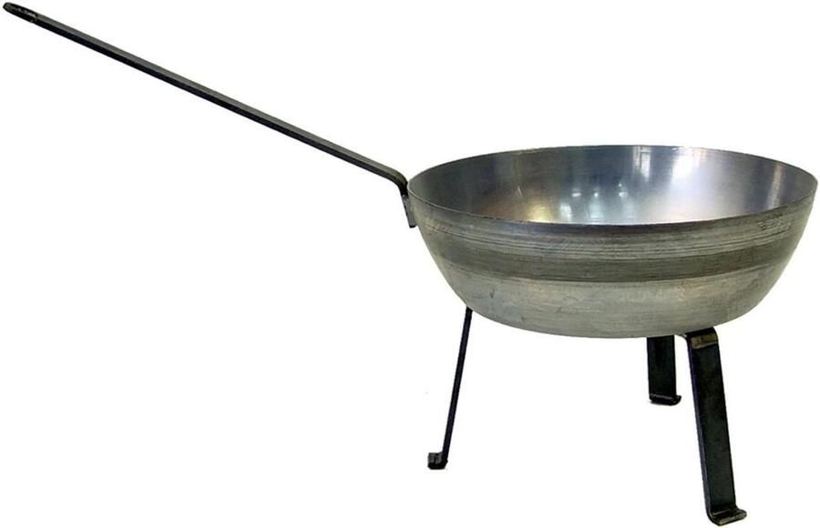 Gietijzeren Koekenpan Pan met pootjes Professioneel koken Schokbestendig ontwerp 9900 cc Fuchsia