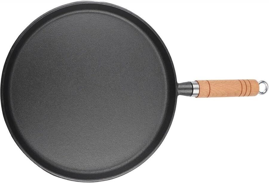 Gietijzeren Koekenpan Pannenkoekenpan Thuis Koken Gelijkmatige Warmte 20 cm Zwart