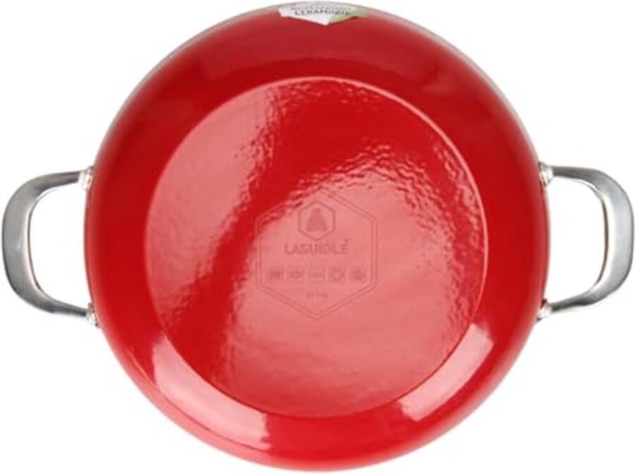 Gietijzeren Koekenpan Sauté Pan Culinaire Bereidingen Verbeterde Warmtebehoud 5.5 Liter Rood