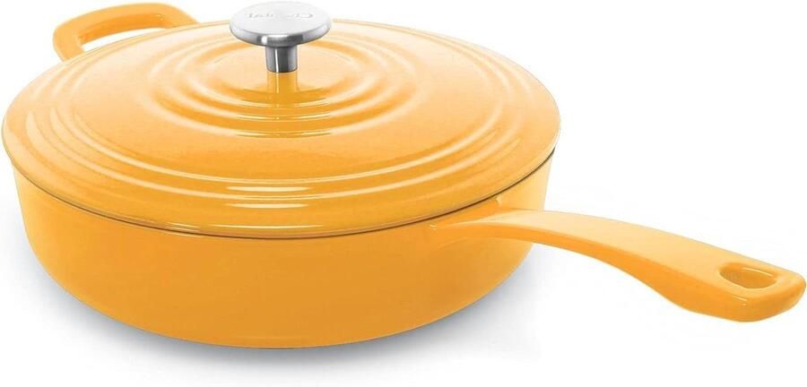 Gietijzeren Koekenpan Saute Pan Hapjespan Koken en Bakken Gelijkmatige Warmteverdeling 4 Liter Goudsbloem