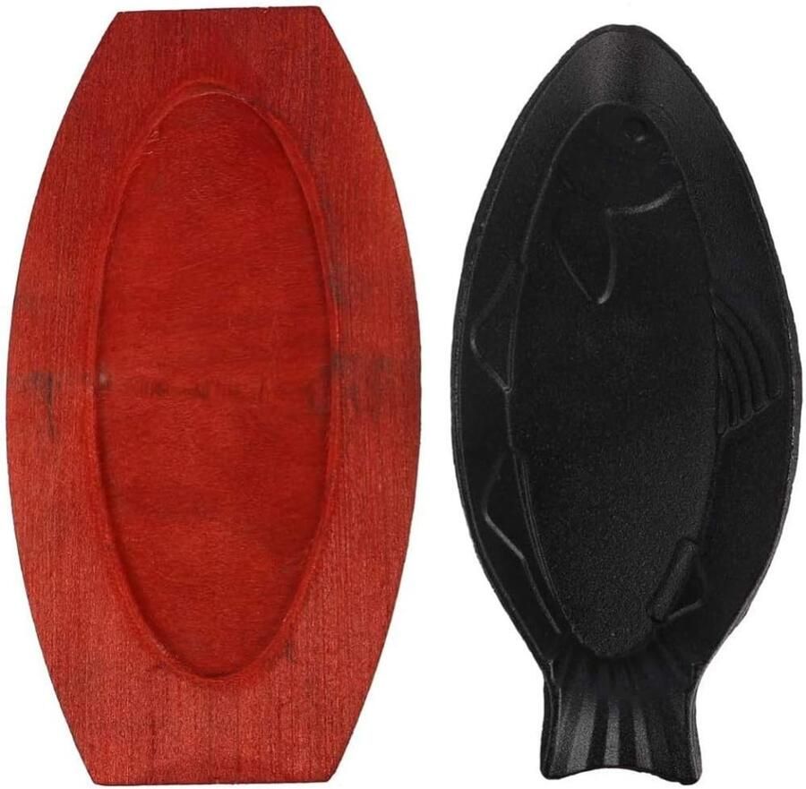 Gietijzeren Koekenpan Server Plate Heerlijk Eten Serveren Met Houten Basis 31 cm Zwart