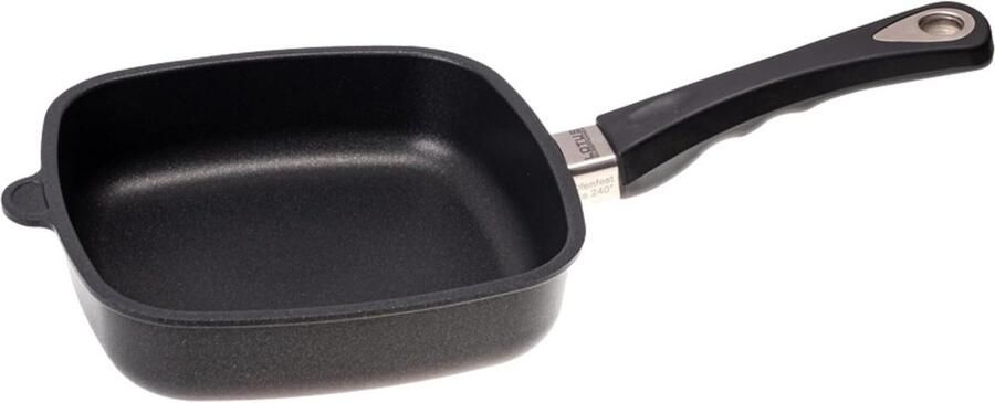 Vierkante Pan Gietijzeren Koekenpan Koken op Inductie Handgegoten Aluminium 29 cm Zwart