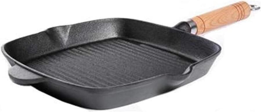 Gietijzeren Koekenpan Vierkante Bakvorm Steak Grillen Gelijkmatige Warmte 235 Cm