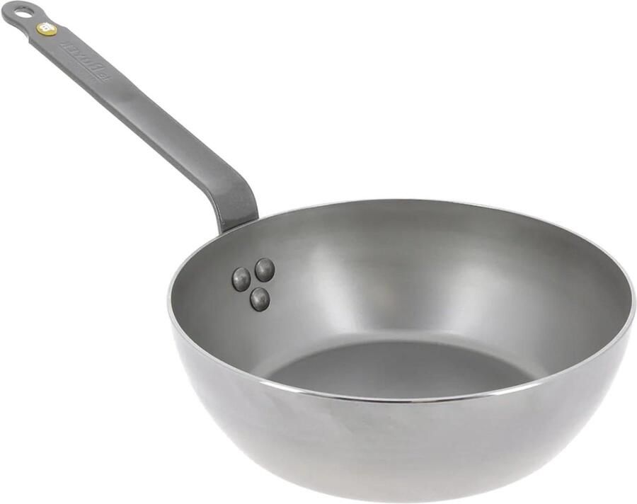 Gietijzeren Koekenpan Zonder Anti-aanbaklaag Aanbraden en Bakken 2.5mm Dik Materiaal Ø 28 cm Zwart