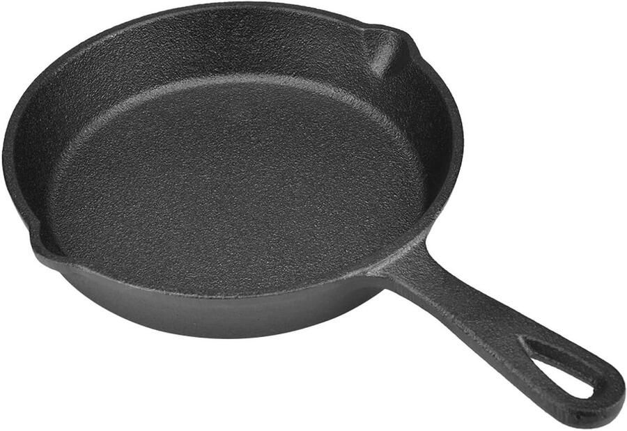 Gietijzeren Koekenpan Zonder Steel Koken en Bakken Vintage Gietijzer 20 cm Zwart