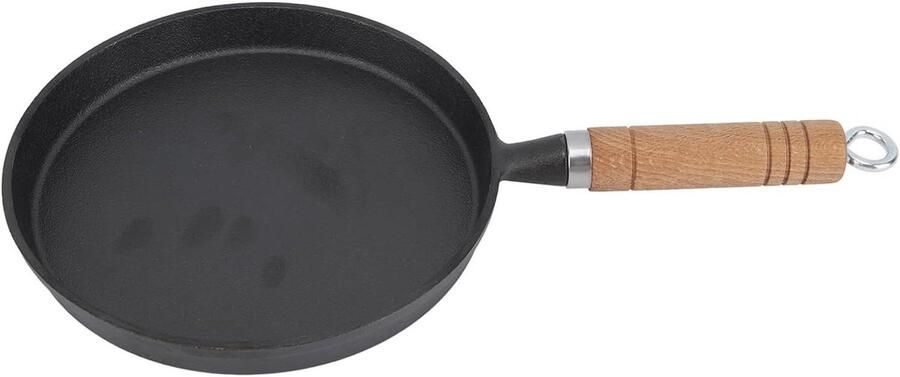 Gietijzeren Koekenpan Zware Koekenpan Heerlijke Maaltijden Bereiden Gelijkmatige Warmteverdeling 20 Cm Zwart