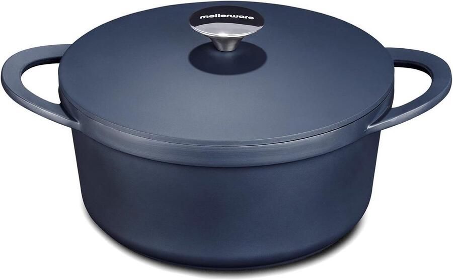 Gietijzeren Kookpan 24 cm met Antiaanbaklaag Werkt op Alle Fornuizen Inclusief Inductie