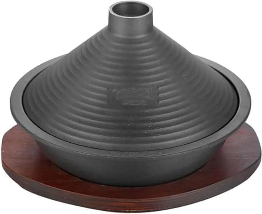 Gietijzeren Kookpan Braadpan Stoofpan Koken en Sudderen Antiaanbak Gietijzer 24-28 cm Diameter Zwart