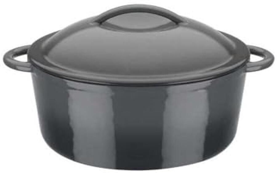 Gietijzeren Kookpan met Deksel Ø 24 cm Ideaal voor Gezond Koken