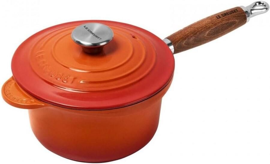 Gietijzeren Kookpan met Houten Handvat 18 cm voor Alle Warmtebronnen