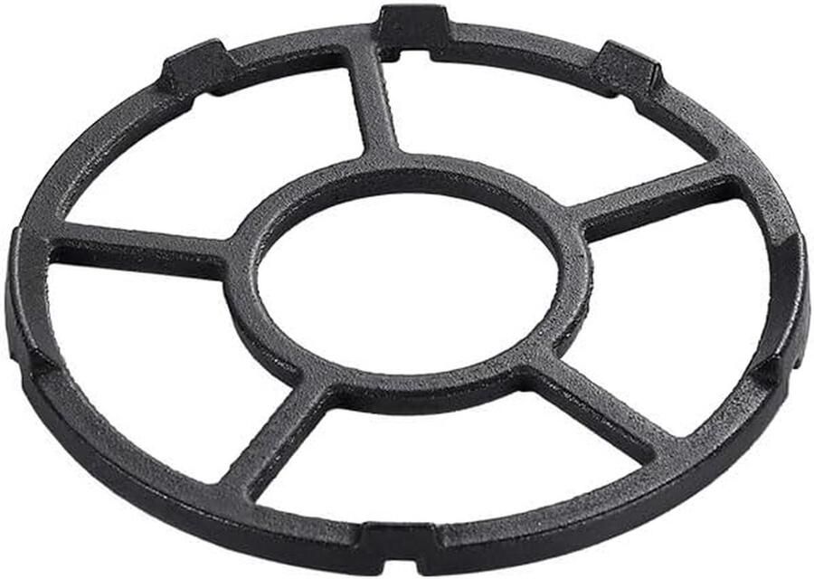 Gietijzeren Kookplaat Ring Onderzetter Gasfornuis Koken met Kleine Pannetjes Universele Pasvorm 17.78 cm Zwart
