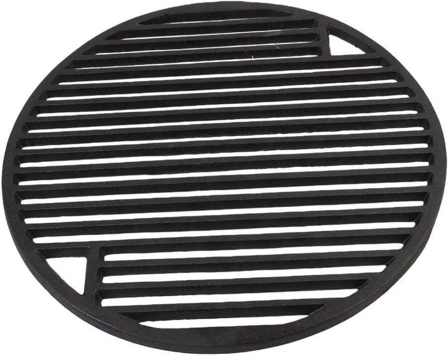 Gietijzeren Kookrooster BBQ Grill Rooster Buiten Koken Ruim Kookoppervlak 30 cm Zwart