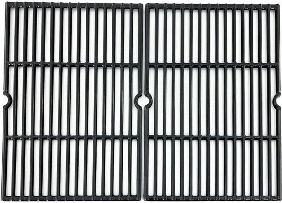 Gietijzeren Kookrooster Grillrooster Vervanging Buiten Koken Gepolijst Porselein Coating Set van 2 Zwart