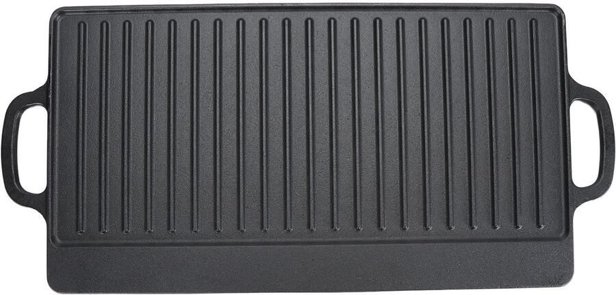 Gietijzeren Omkeerbare Grill en Bakplaat Voorverwarmd 50x25 cm